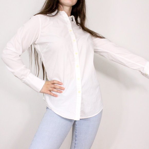 Banana Republic White Button Up - Picture 1 of 8
